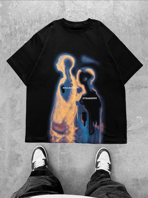 T-shirts Black vintage style